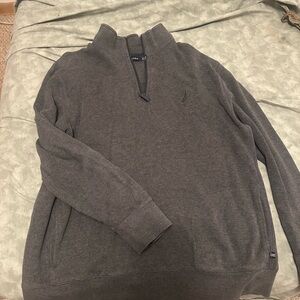 Nautica Men's Charcoal Zip-Up Sweater